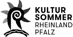 Logo: Kultursommer Rheinland Pfalz: Schrift und Grafik einer Sonne